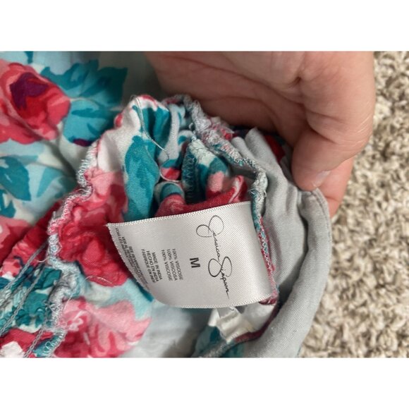 ⭐ 3/$15 Jessica Simpson Medium Blue Pink Floral Soft Shorts - Picture 5 of 6